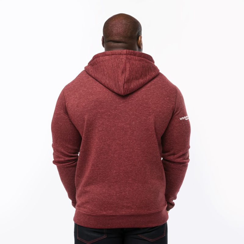 WOOF Hoodie (Wine Melange) Muscle (Back)