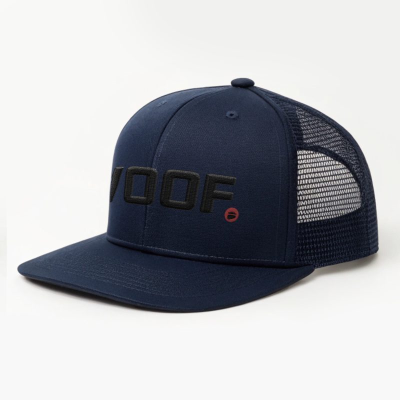 WOOF (Yupoong 6606) Retro Trucker Hat (Dark Navy Blue) WOOF (Yupoong 6606) Retro Trucker Hat (Dark Navy Blue) Side#Left